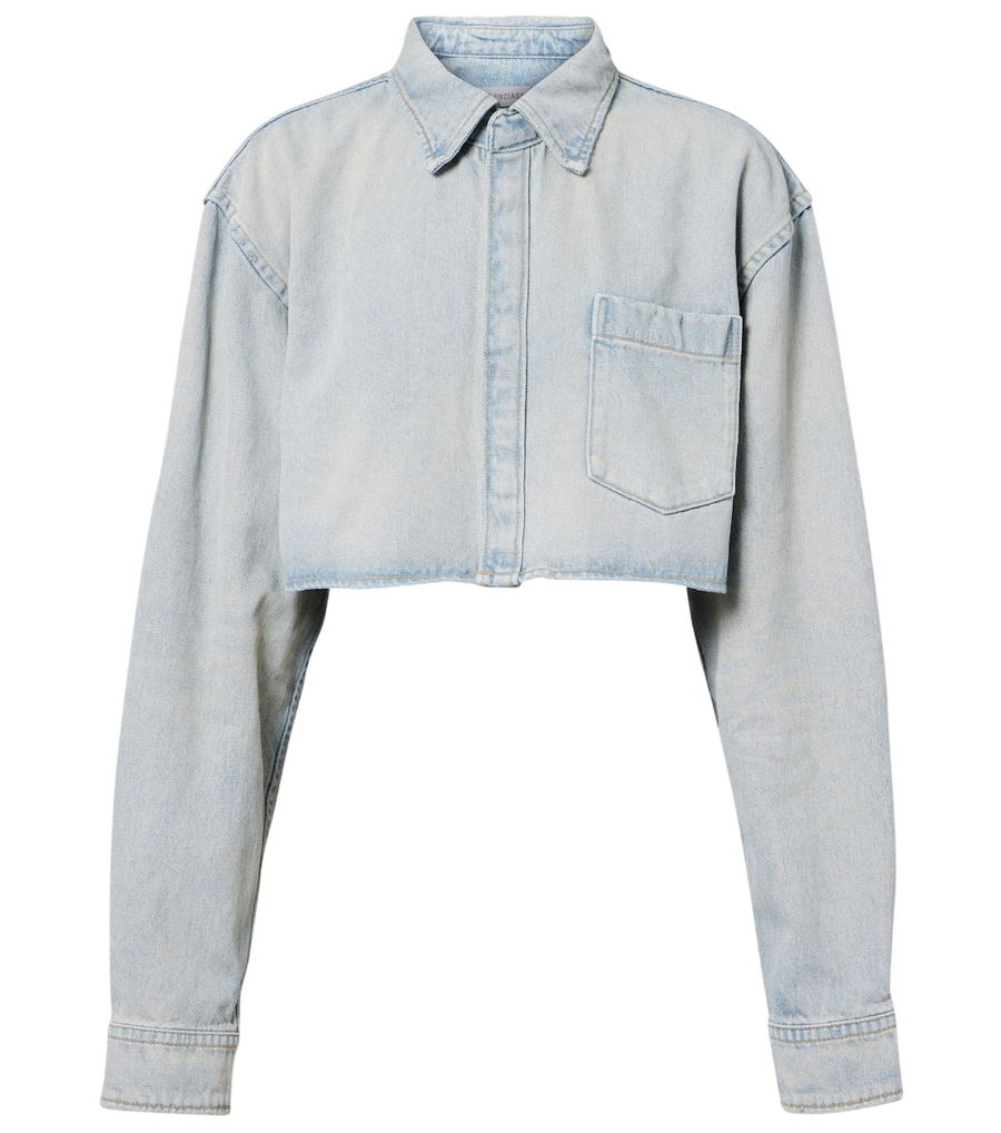 Balenciaga Cropped denim shirt