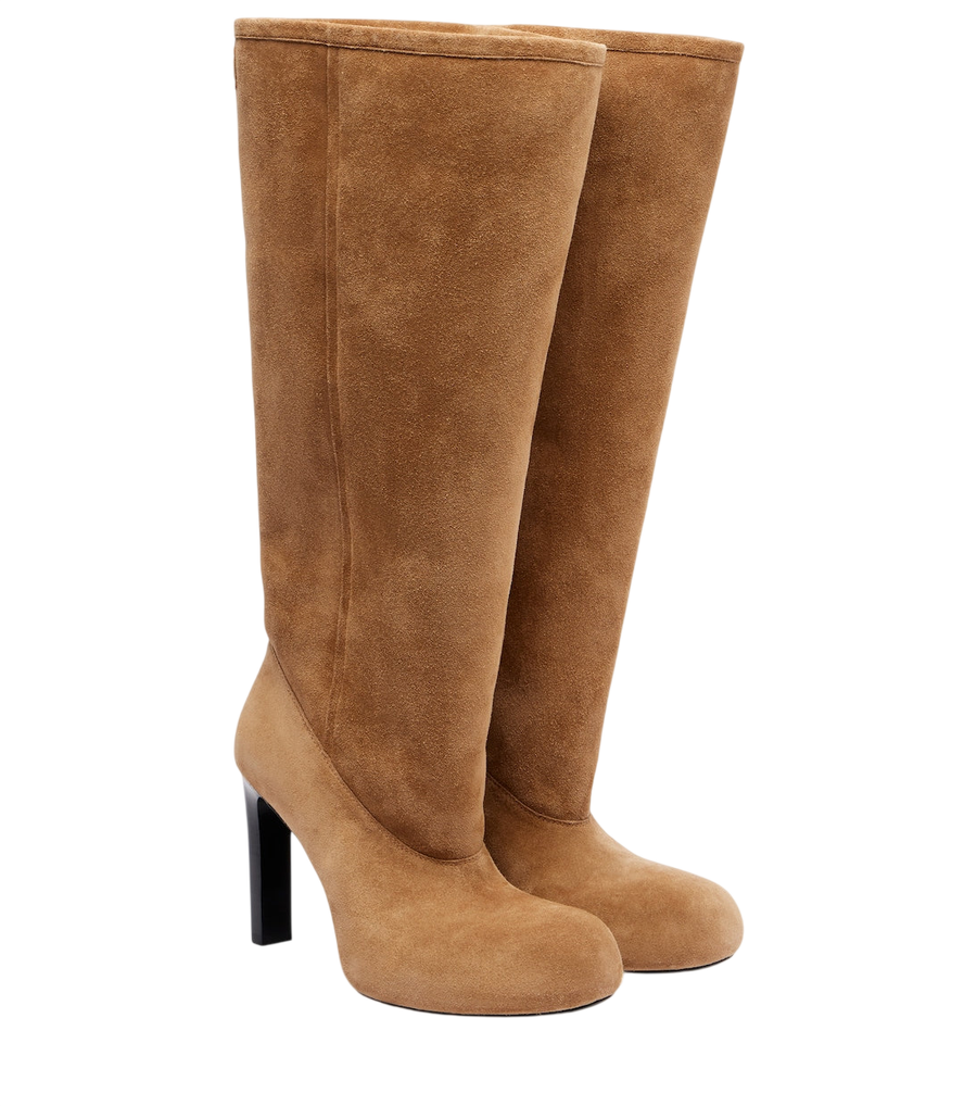 Balenciaga Fargo 80 suede knee-high boots