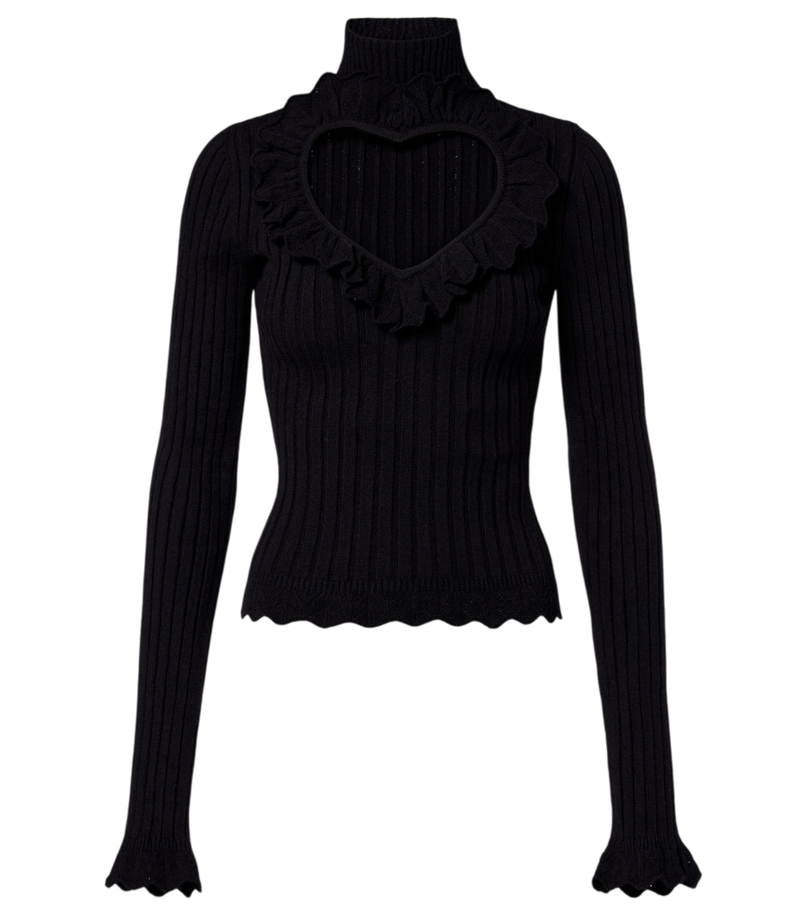 Balenciaga Heart cotton-blend top