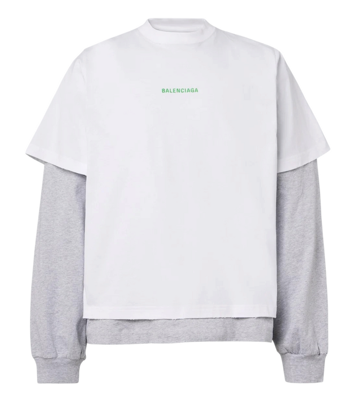 Balenciaga Layered Cotton Jersey T-Shirt [white-bg-processed] 1786640432716
