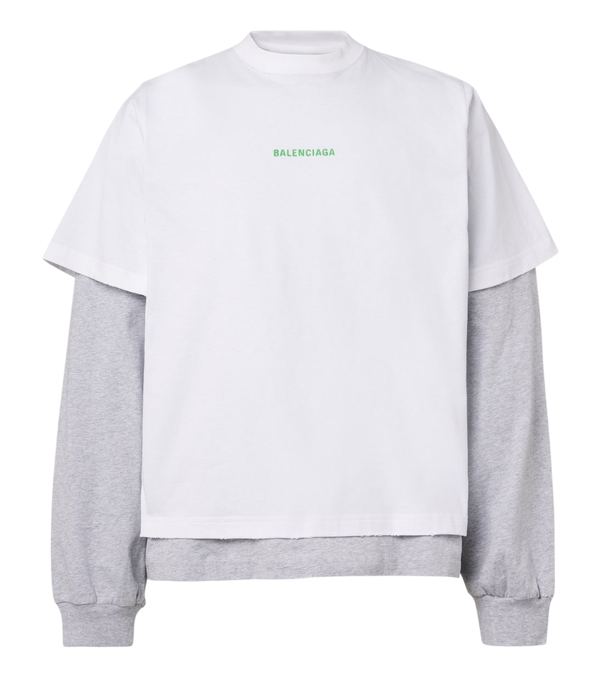 Balenciaga Layered cotton jersey T-shirt