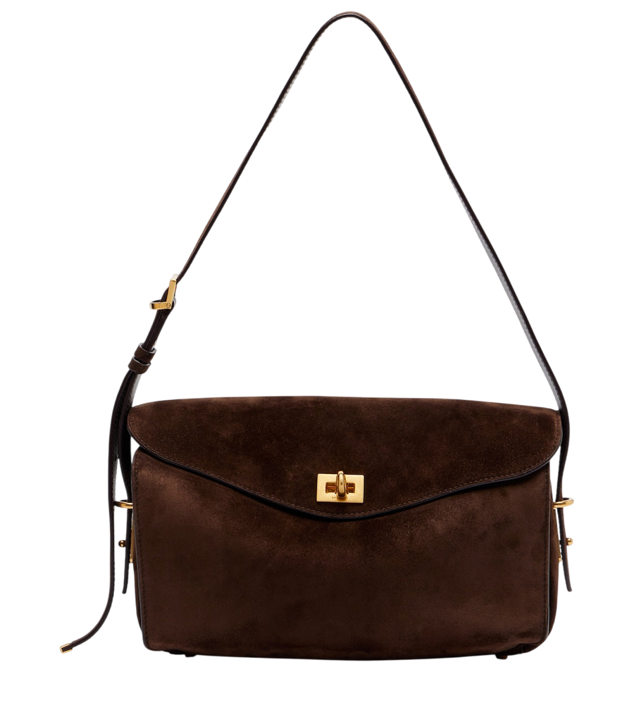 Balenciaga Le 7 Medium suede shoulder bag