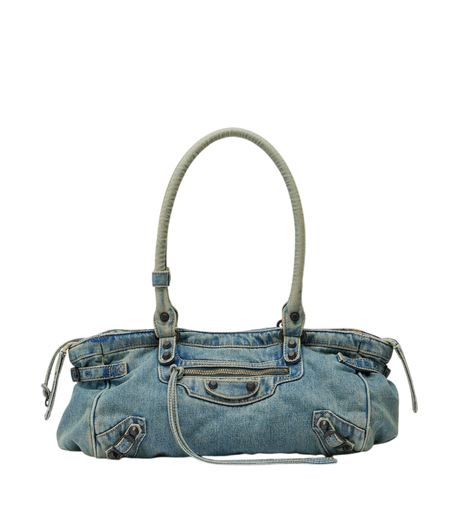 Balenciaga Le City East-West denim shoulder bag