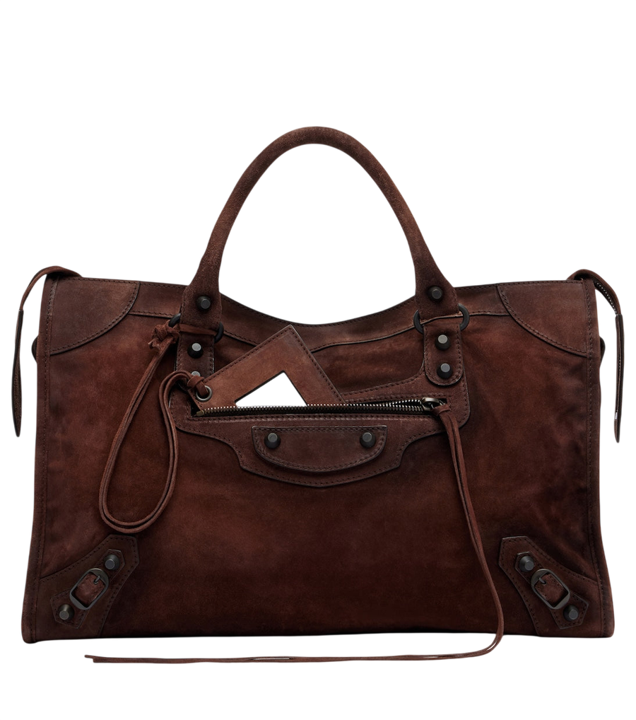 Sac à main moyen modèle Le City en daim Balenciaga