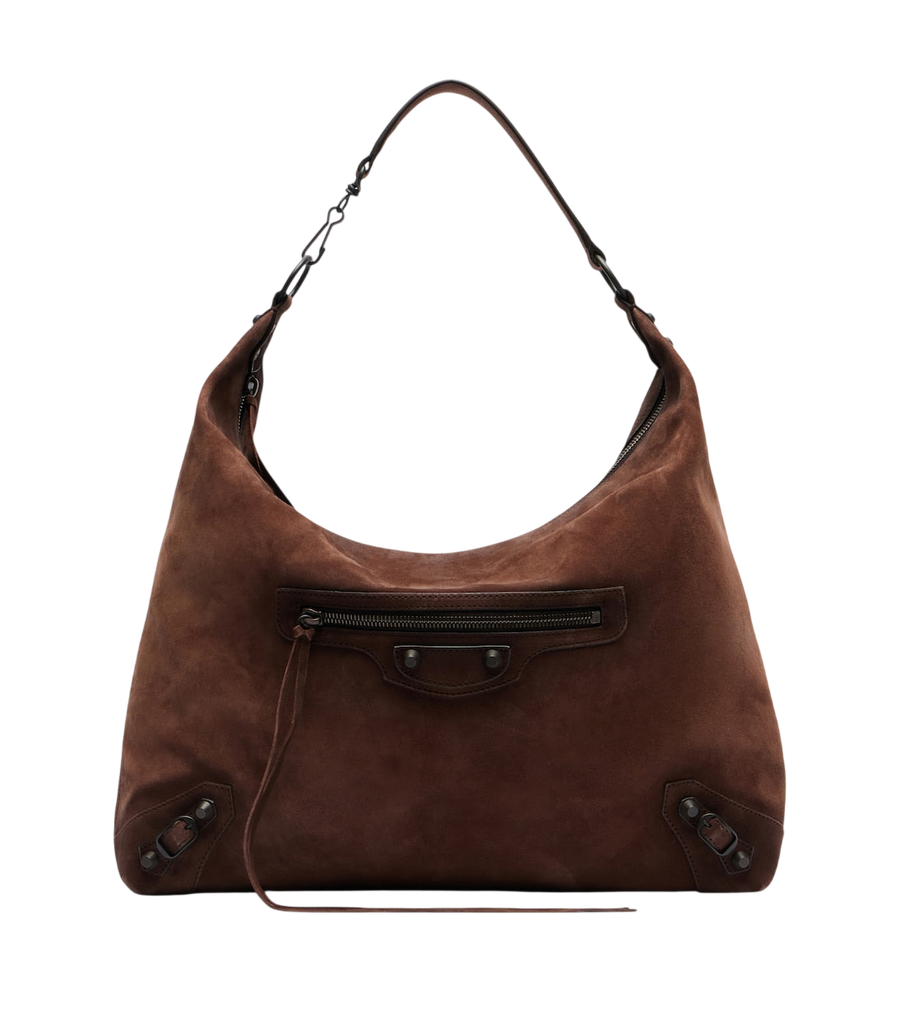 Balenciaga Le City Medium suede tote bag