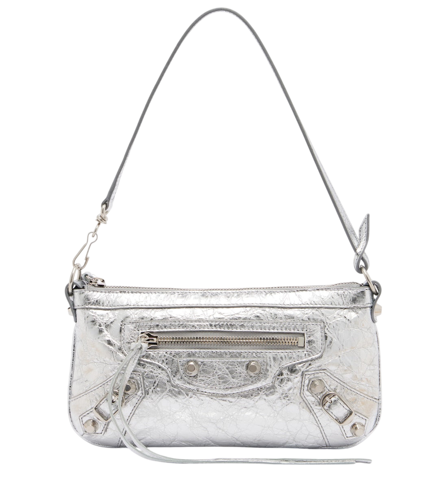 Balenciaga Le City metallic leather shoulder bag