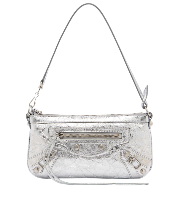 Balenciaga Le City metallic leather shoulder bag