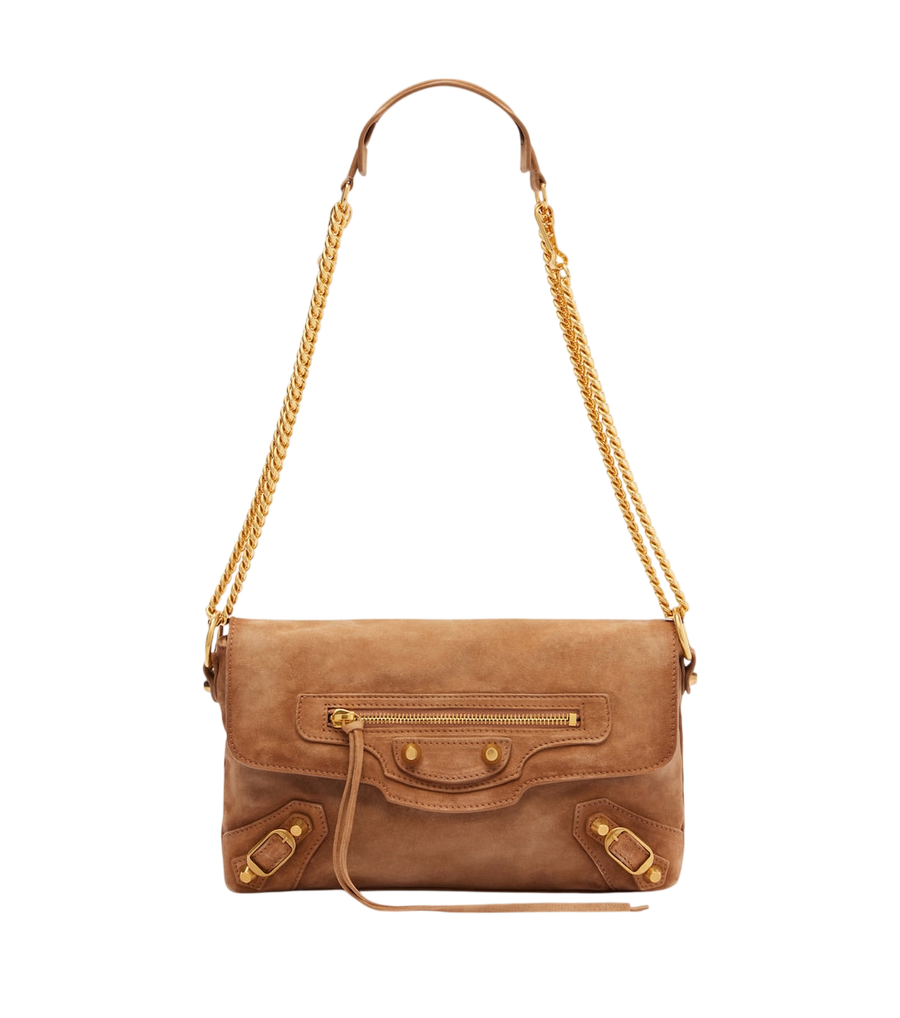 Balenciaga Le City suede shoulder bag