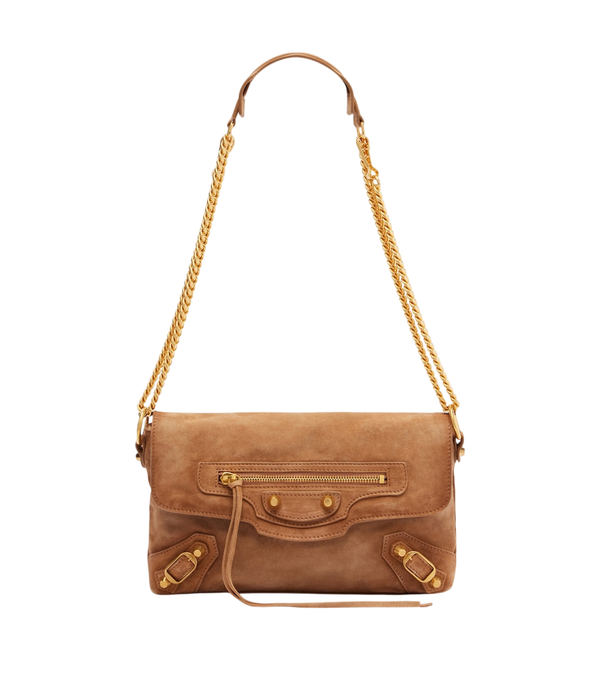 Balenciaga Le City suede shoulder bag