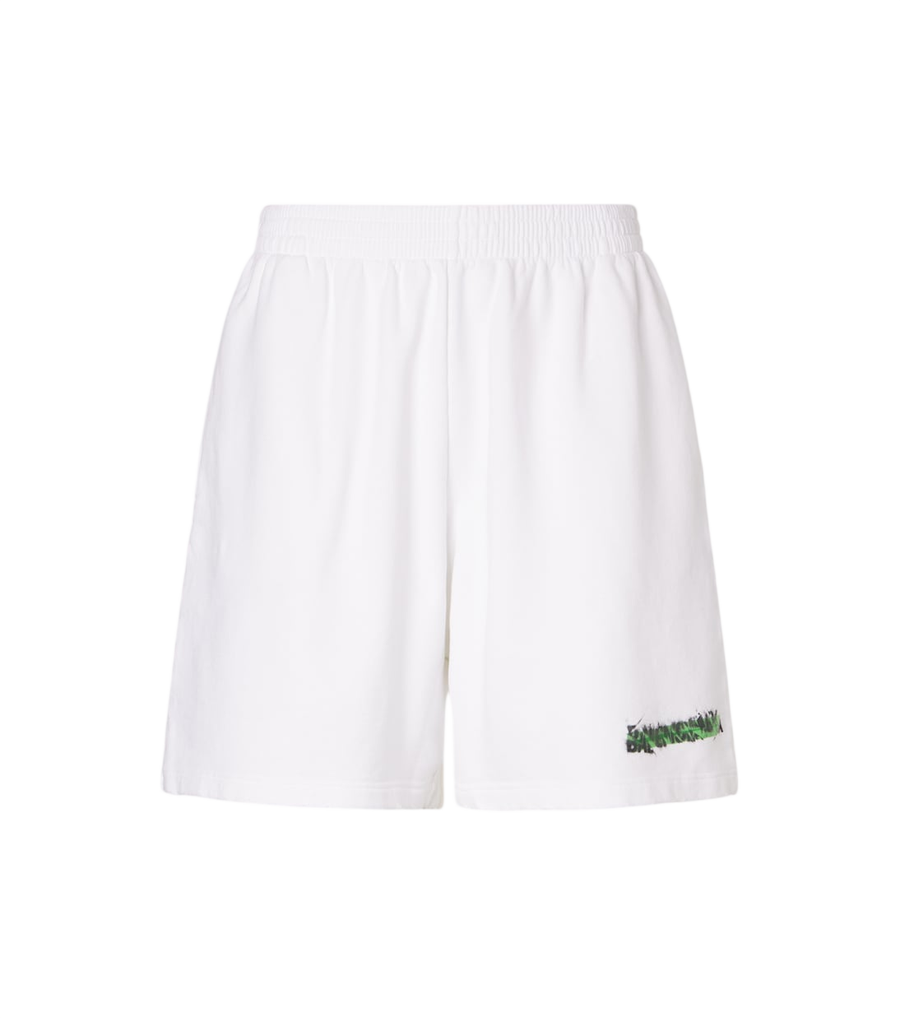 Balenciaga Logo cotton fleece shorts