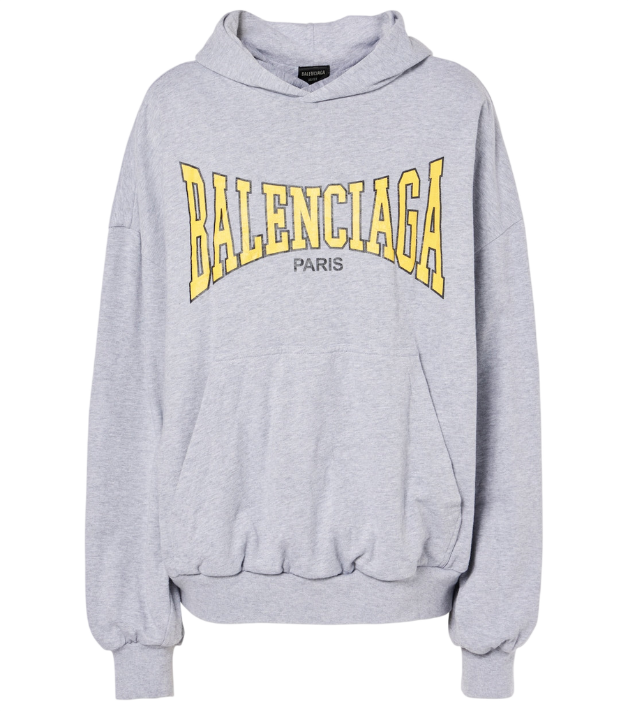 Balenciaga Logo cotton jersey hoodie