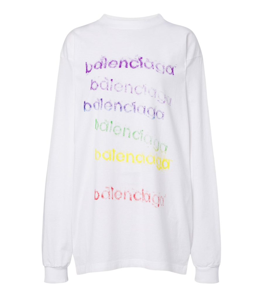T-shirt en jersey de coton à logo Balenciaga