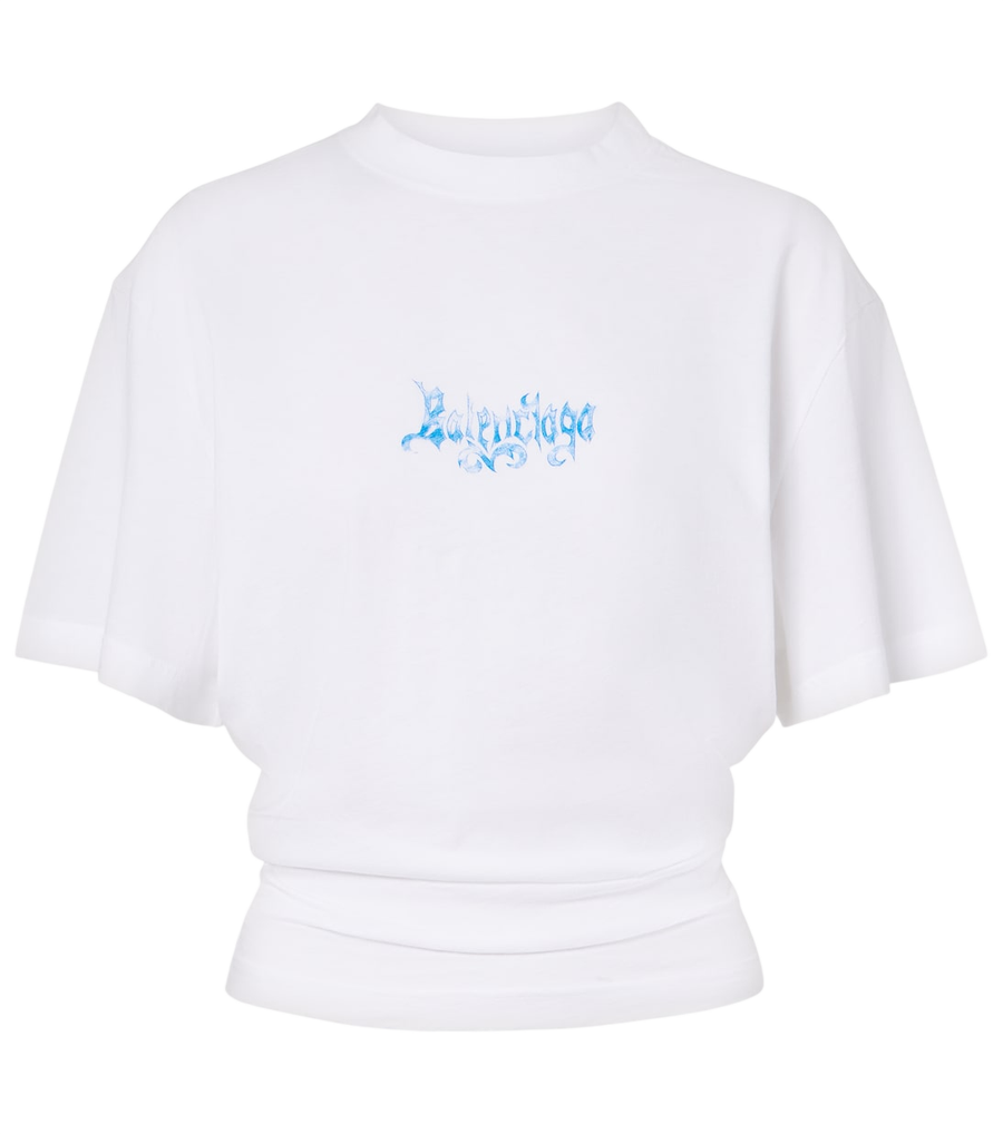 Haut en jersey de coton à logo Balenciaga