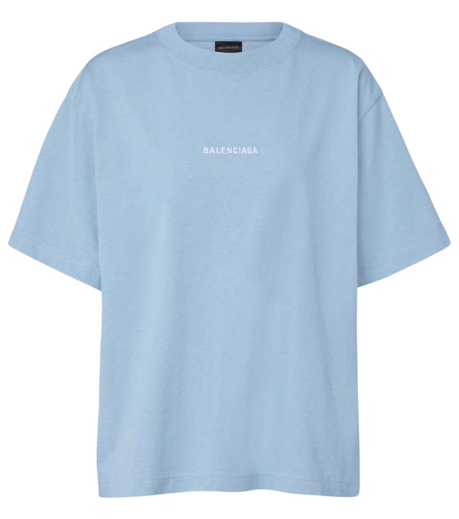 Balenciaga Logo embroidered cotton jersey T-shirt