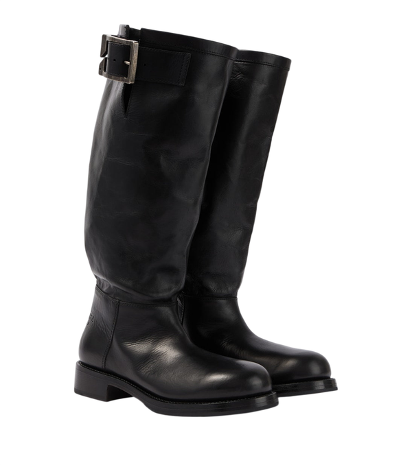 Balenciaga Motor leather knee-high boots