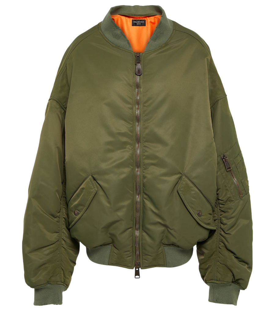 Balenciaga Off Shoulder technical bomber jacket
