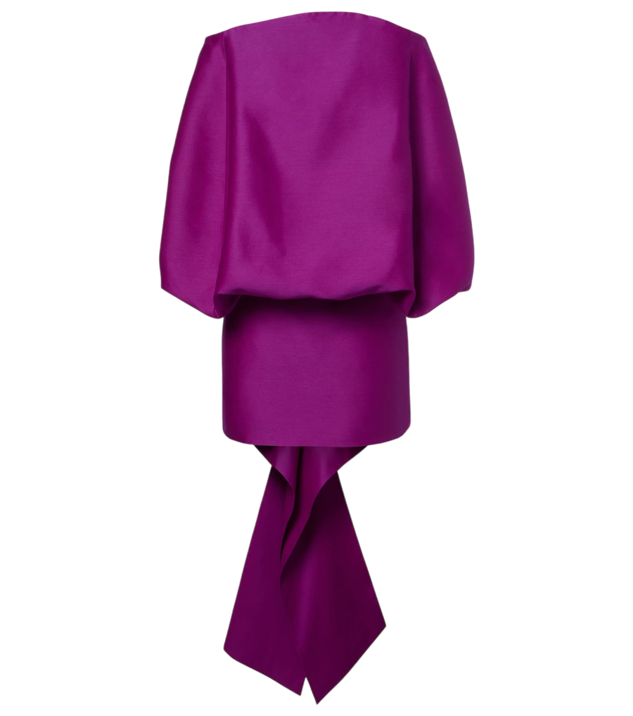 Minivestido de lana y seda con hombros descubiertos de Balenciaga