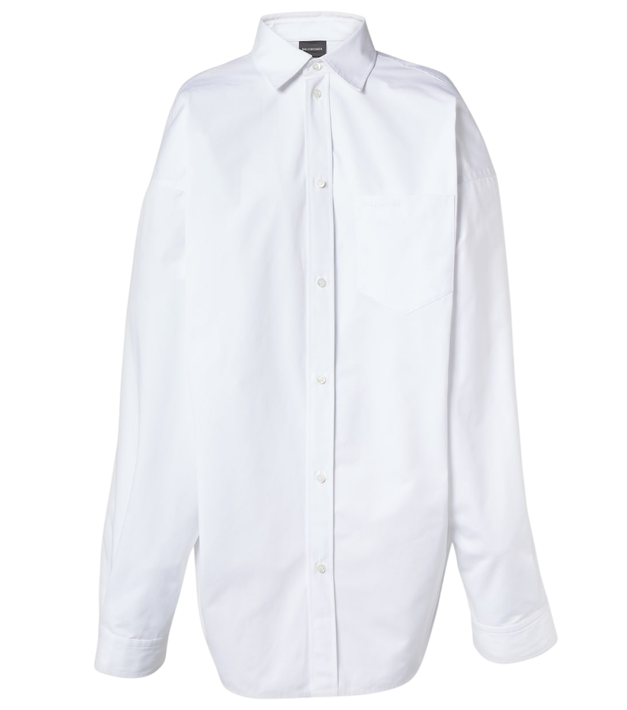 Camisa oversize de popelina de algodón de Balenciaga