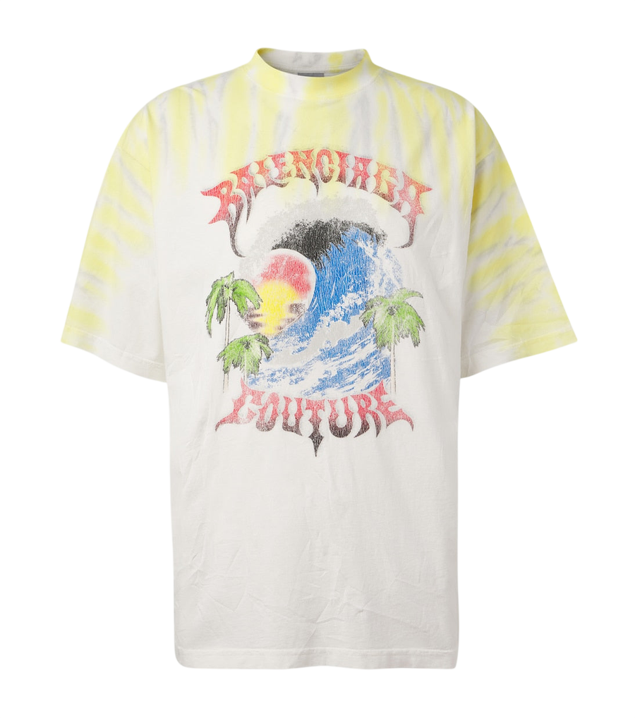 Balenciaga Printed tie-dye cotton jersey T-shirt