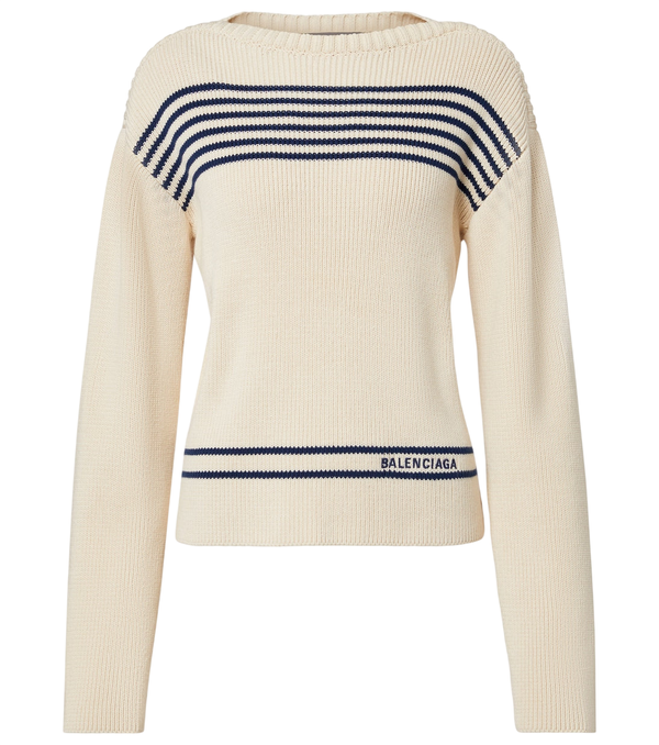 Balenciaga Striped cotton sweater