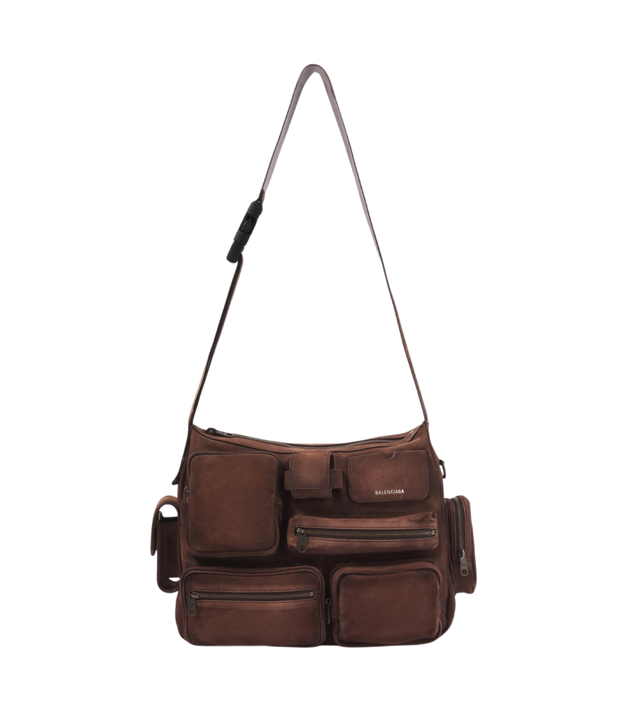 Balenciaga Superbusy suede messenger bag