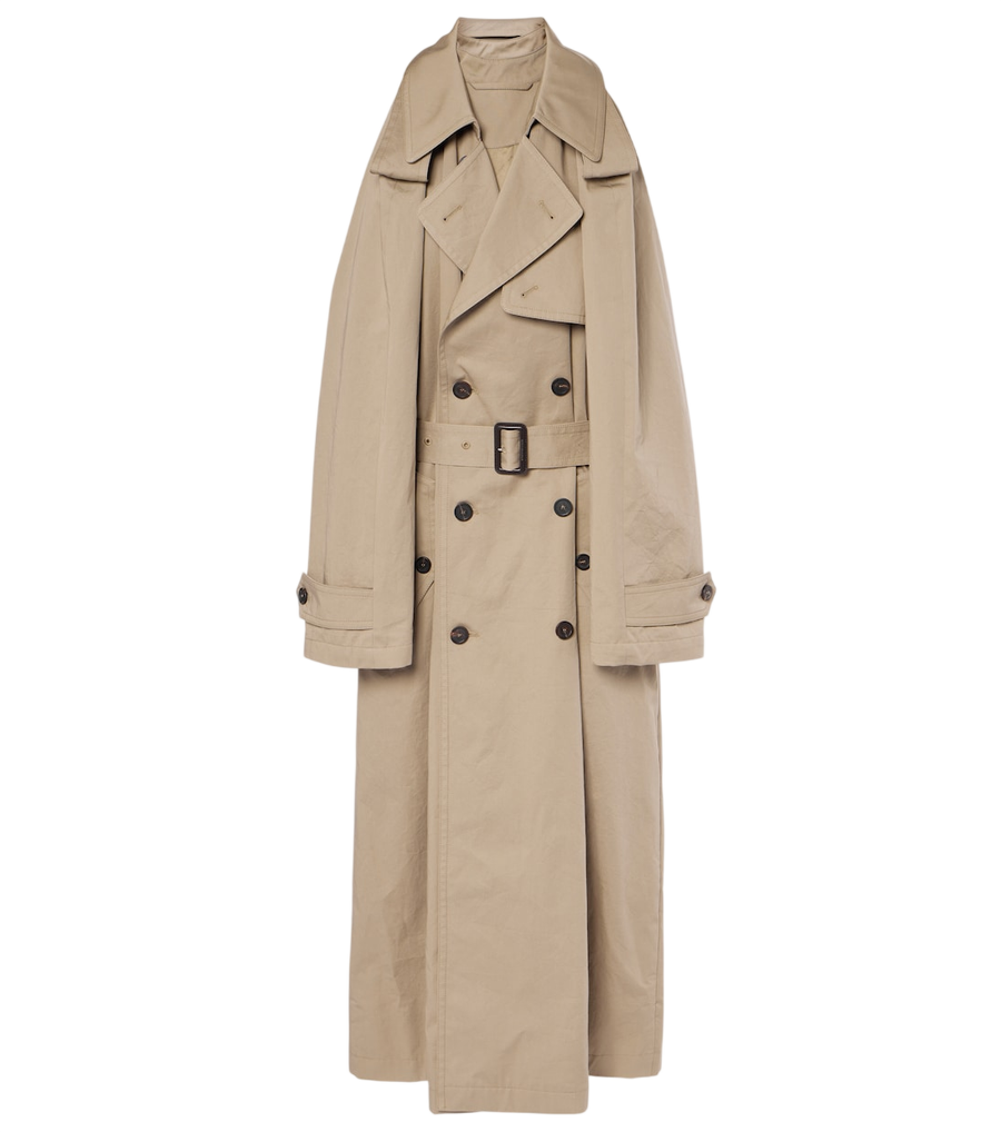 Robe midi Balenciaga Suspended Trench en sergé de coton