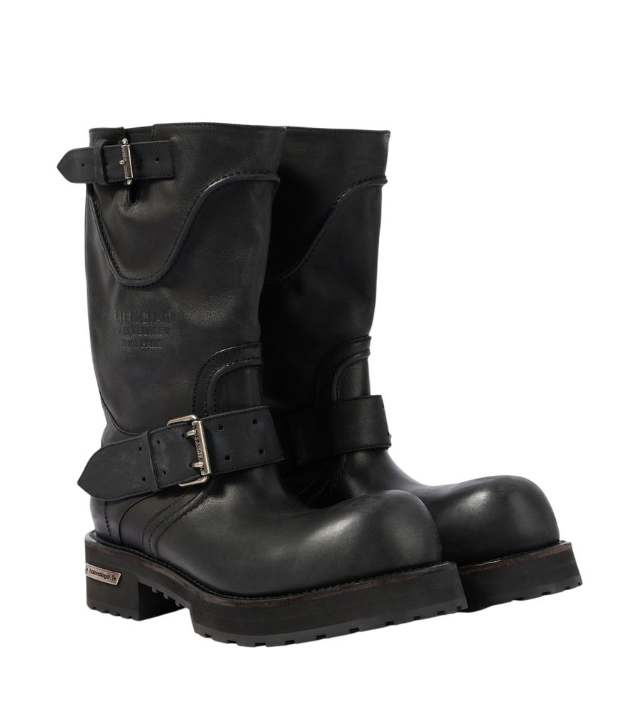 Balenciaga Venom leather biker boots