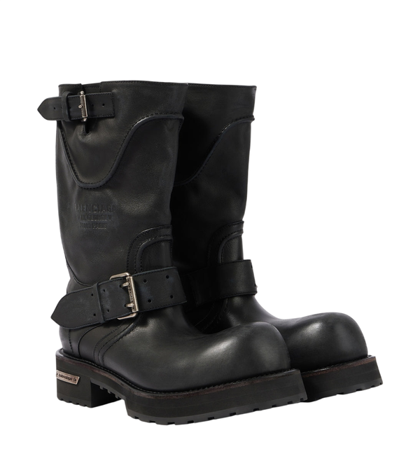 Balenciaga Venom leather biker boots