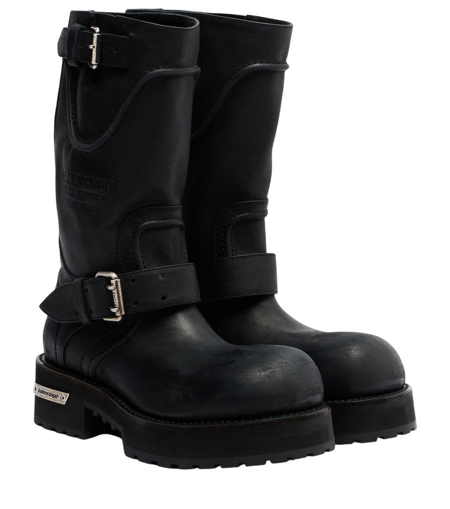 Balenciaga Venom leather combat boots