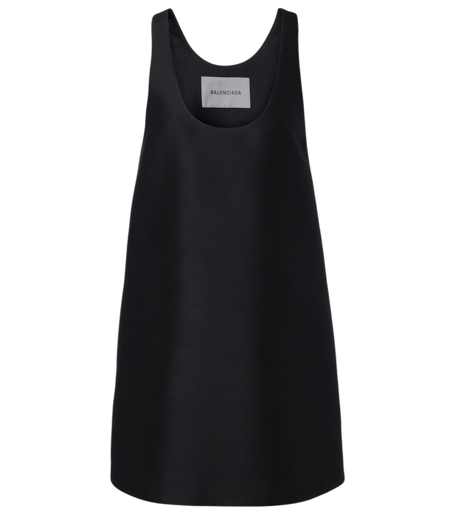Minivestido Balenciaga de lana y seda