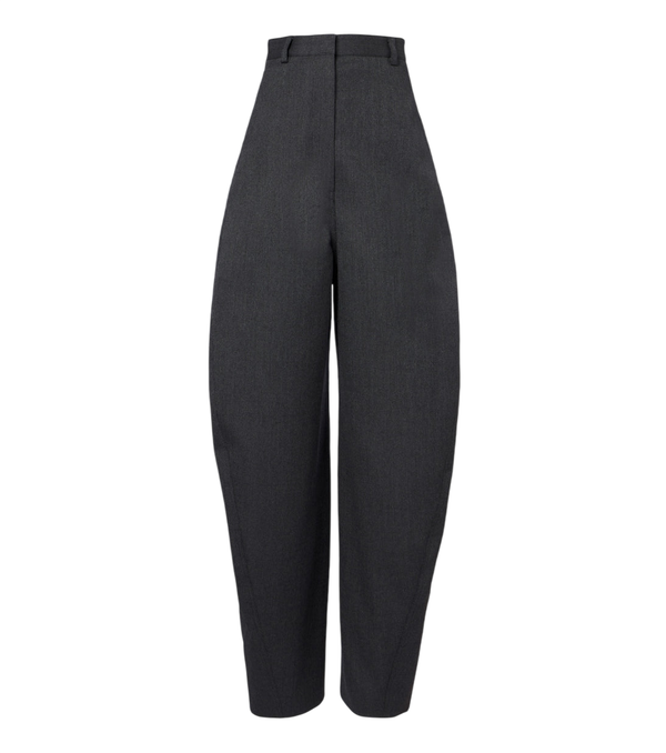 Pantalones de lana de corte barril de Balenciaga