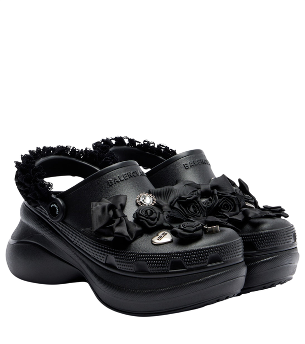 Balenciaga x Crocs Jibbitz platform mules