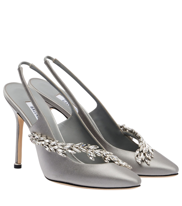 Balenciaga x Manolo Blahnik sapatos de salto slingback de cetim