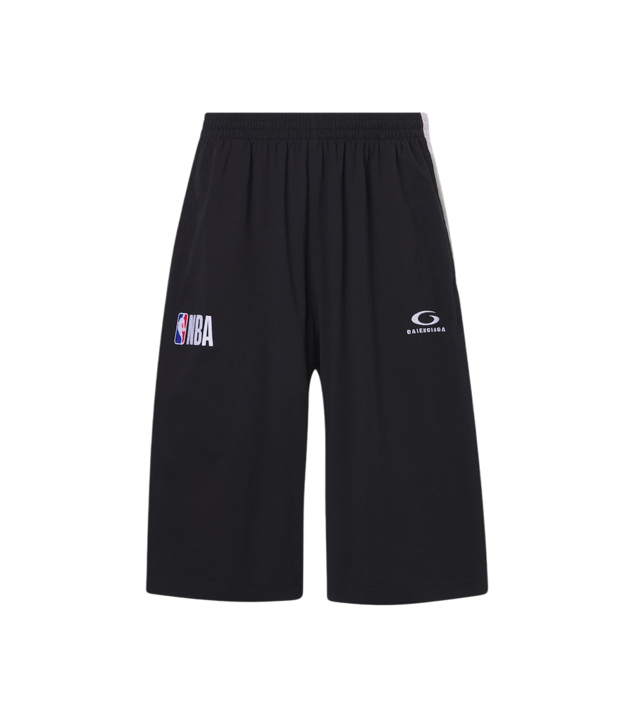 Balenciaga x NBA logo cotton fleece shorts