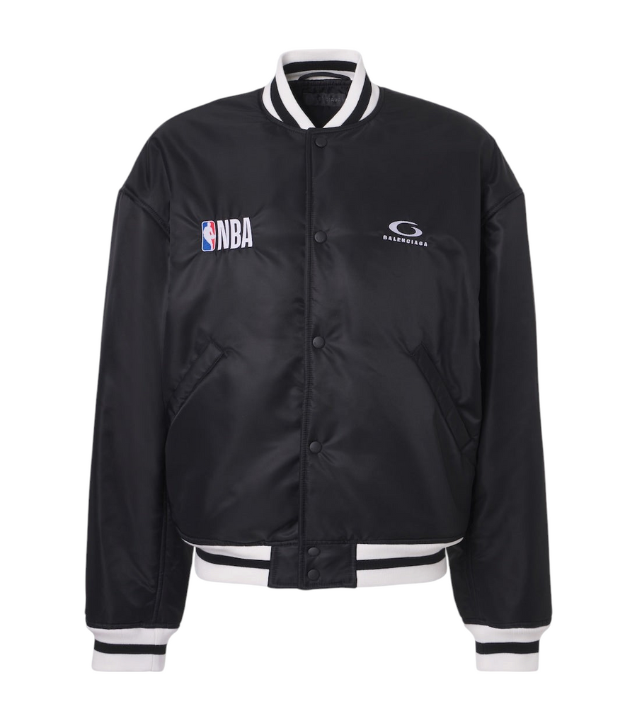 Balenciaga x NBA logo satin bomber jacket