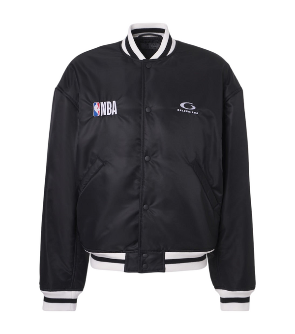 Balenciaga x NBA logo satin bomber jacket