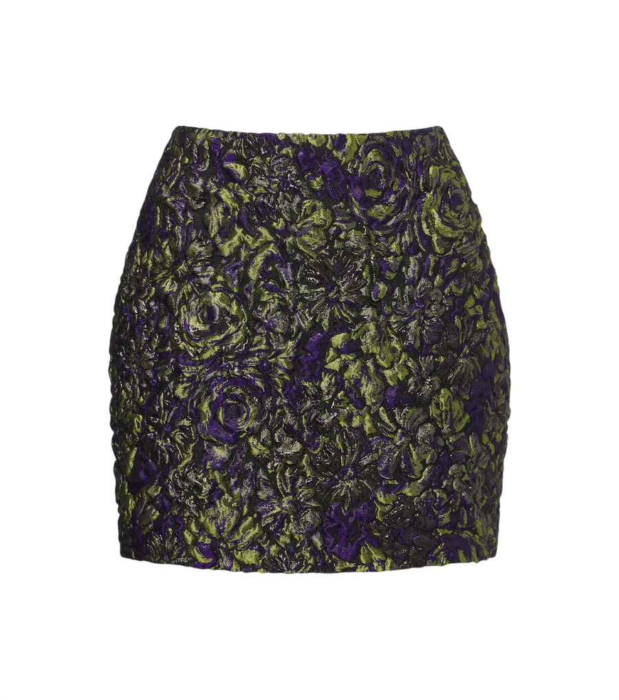 Balmain Cloqué jacquard miniskirt