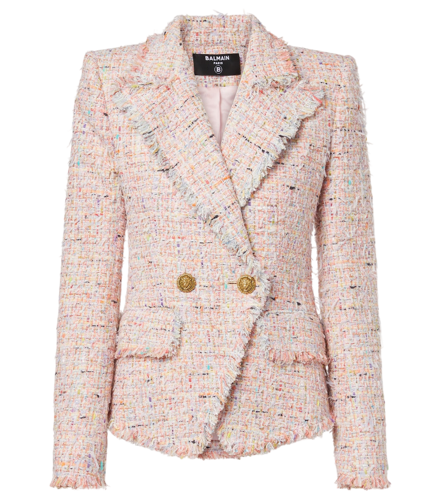 Balmain Double-breasted tweed jacket