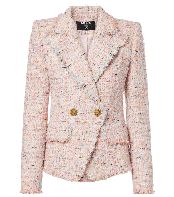Balmain Double-breasted tweed jacket