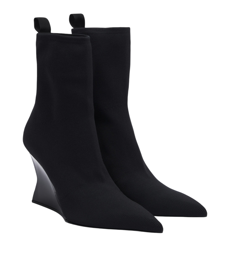 Balmain Knitted wedge ankle boots
