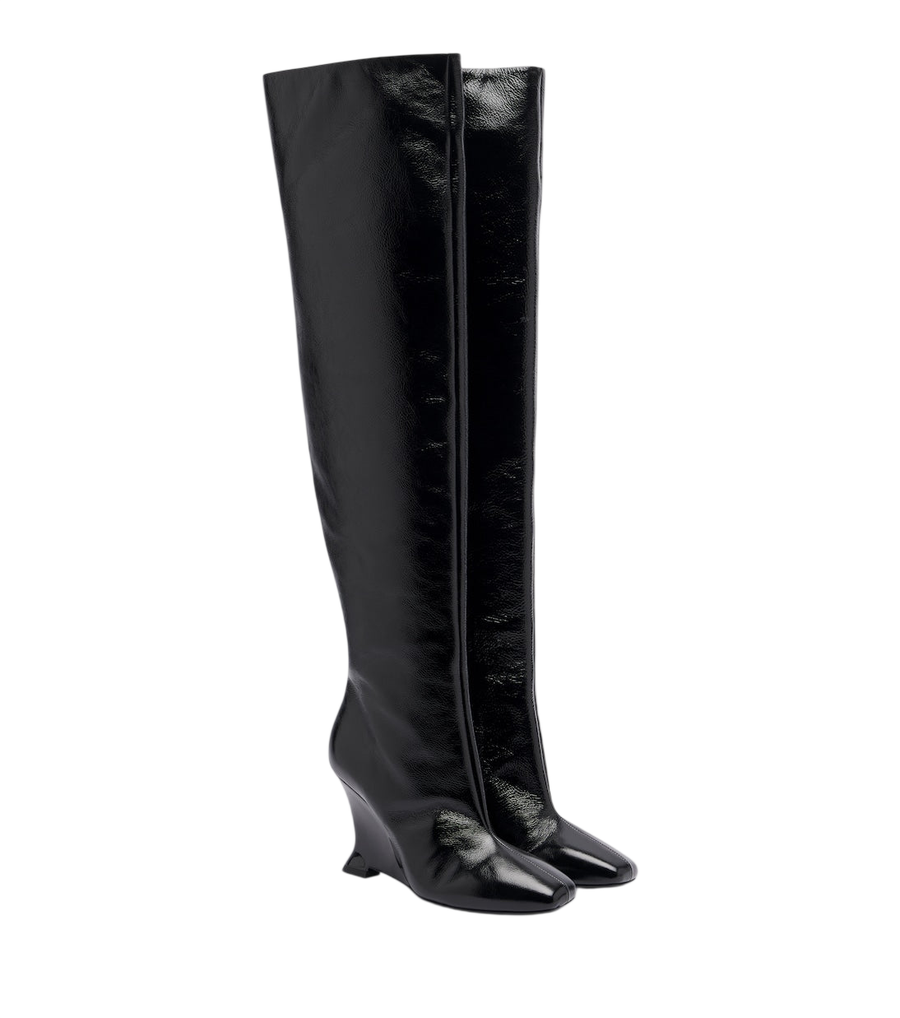 Balmain Leather over-the-knee boots