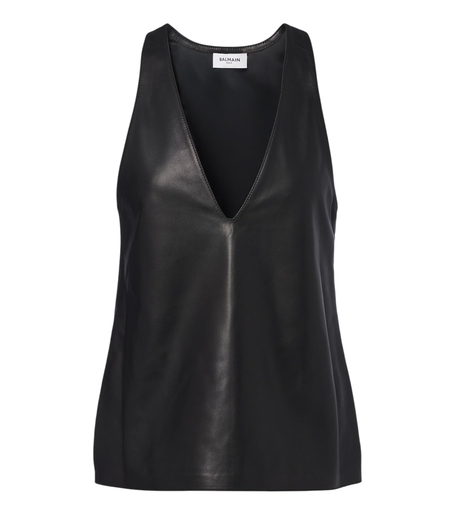 Top de piel Balmain