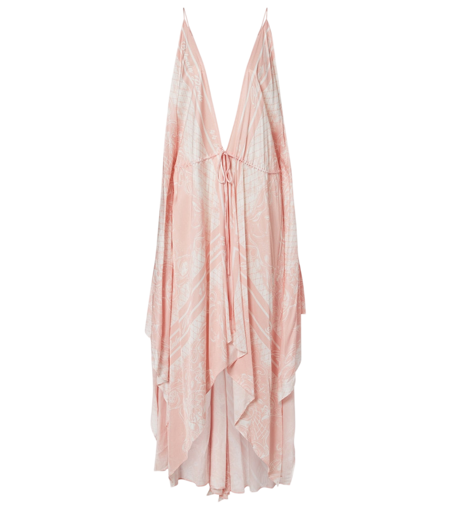 Balmain Printed asymmetric maxi dress