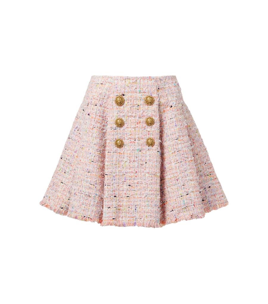 Minifalda de tweed de Balmain