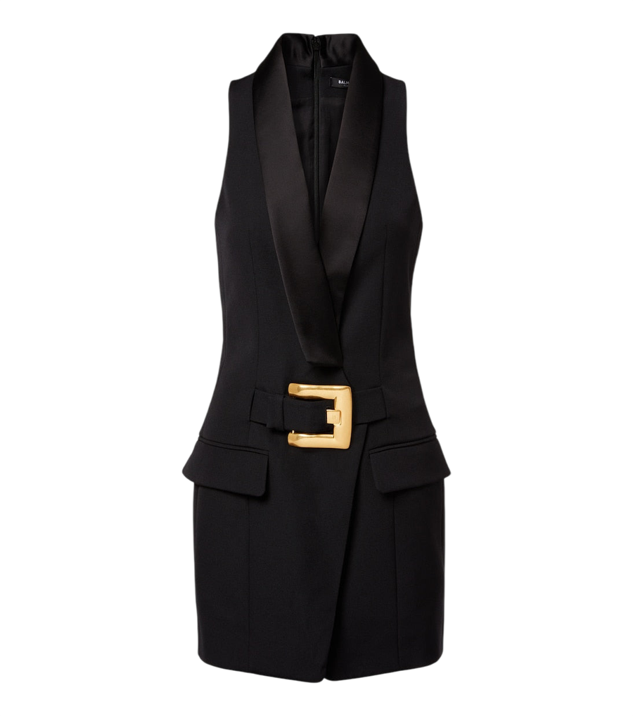 Mini-robe en laine vierge Balmain
