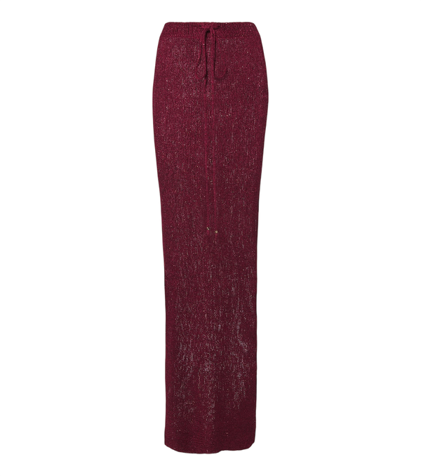 Bananhot Alma sequined knitted maxi skirt
