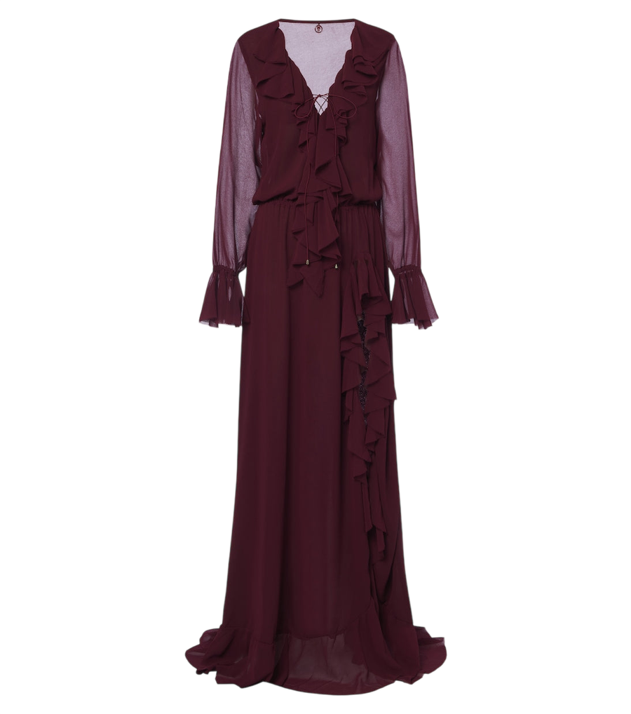 Vestido largo con volantes Bellen de Bananhot