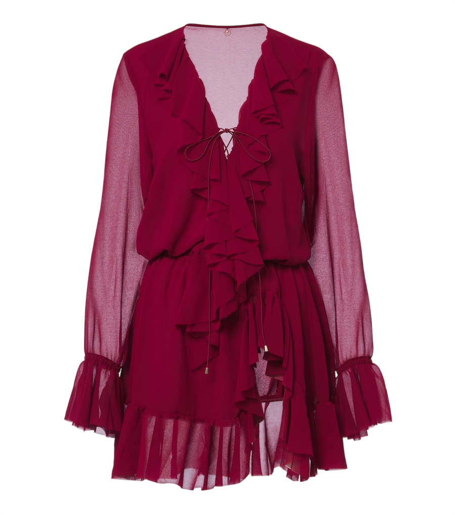 Bananhot Minivestido Bellen com folhos