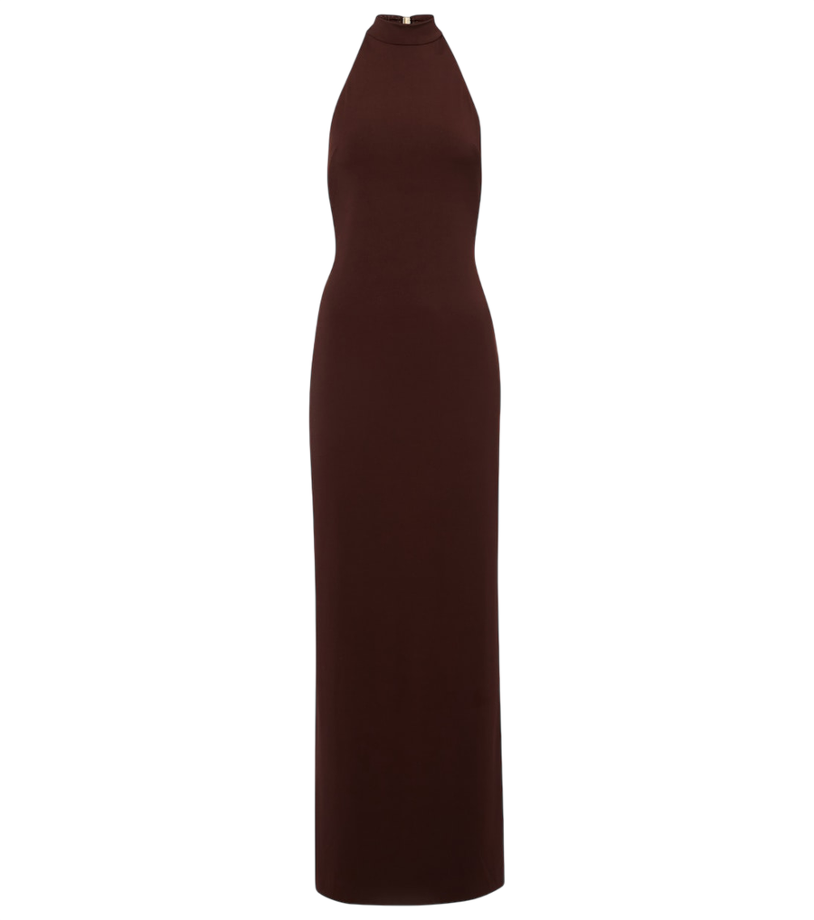 Bananhot Carrie halterneck jersey maxi dress