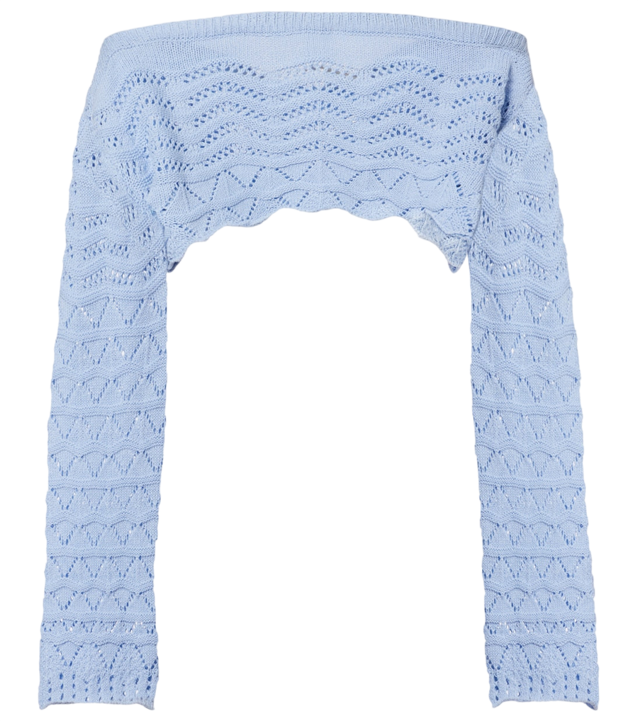 Haut court Bananhot Helena en mélange de coton crochet